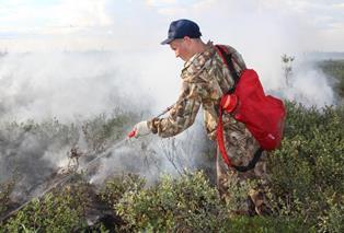 8 июля 2016 г. тушение природного пожара на оз. Городецкое